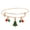 A, variant on Alloy Christmas Charms Bangle Bracelet Gold Plated Christmas Charms Cheer Shiny Jewelry for Women, Holiday Gifts for Kids and Girls