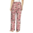 thumbnail image 3 of Xecao Rose Flowers Women's Straight Lounge Pajama Pants: The Epitome of Relaxed Sleepwear, 3 of 9