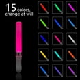 thumbnail image 3 of LED Glow Light Stick 15 Color Flashing Light Sticks with Rope 2 Lighting Modes Battery Powered Lightweight Party Light Stick for Festivals Rave Party Supplies, 3 of 7