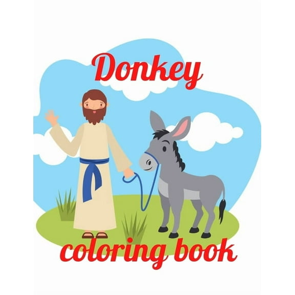 Donkey coloring book: A Coloring Book of 35 Unique Stress Relief donkey Coloring Book Designs Paperback