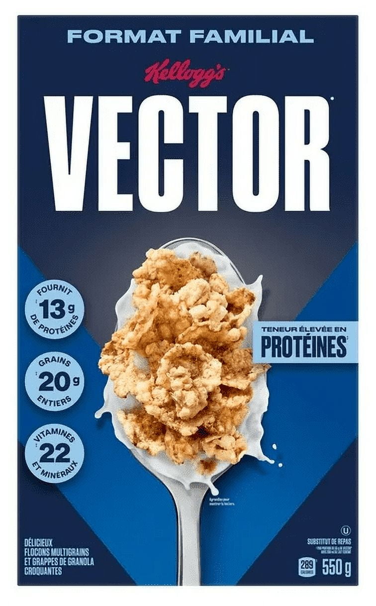Kellogg's Vector Protein Breakfast Cereal, 550g (2 Pack)