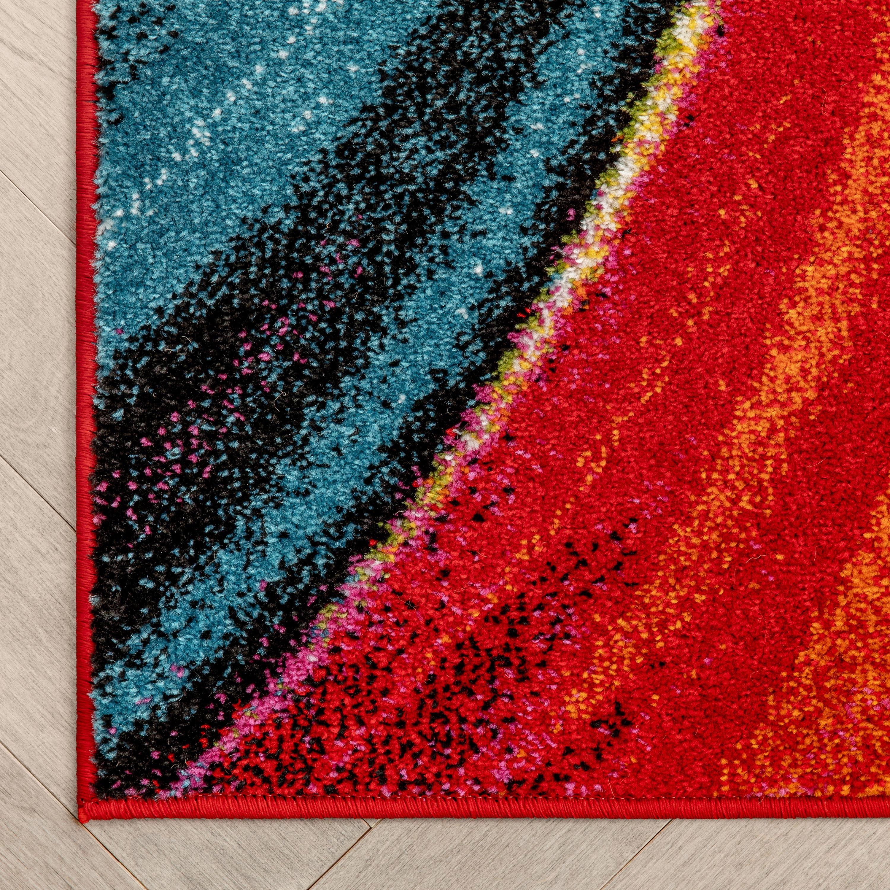 Well Woven VI41-5 Pleasure Modern Bright Rug, Multicolor - 5 ft. 3 in. x 7 ft. 3 in.