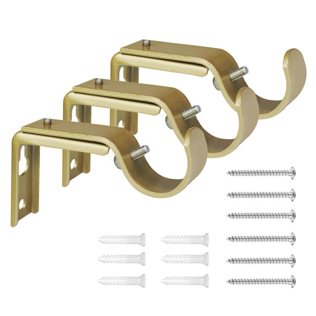 Soporte eléctrico para barras de cortina, resistente, para barras de 1 pulgada (juego de 3)
