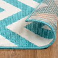 thumbnail image 3 of Superior Poipu Zig-Zag Indoor Outdoor Area Rug, 5' x 8', Blue/ Green/ Cream, 3 of 6