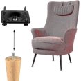 thumbnail image 4 of 4 Pieces Foot Mounting Plates, Black Furniture Foot Mounting Plates, Black Fixing Iron Pie, 4 of 4