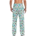 thumbnail image 4 of FREEAMG Cute Cartoon Flamingo Pajama Pants for Men, Men's Separate Bottoms, Pure Cotton Comfortable Lounge Pants（523）, 4 of 7
