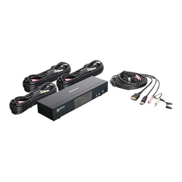 IOGEAR GCS1794 - KVM / audio / USB switch - 4 x KVM / audio / USB - 1 local user - desktop - TAA Compliant