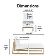 thumbnail image 3 of Elle Decor Mirabelle Outdoor Armless Lounge Chair in White and French Gold, 3 of 8