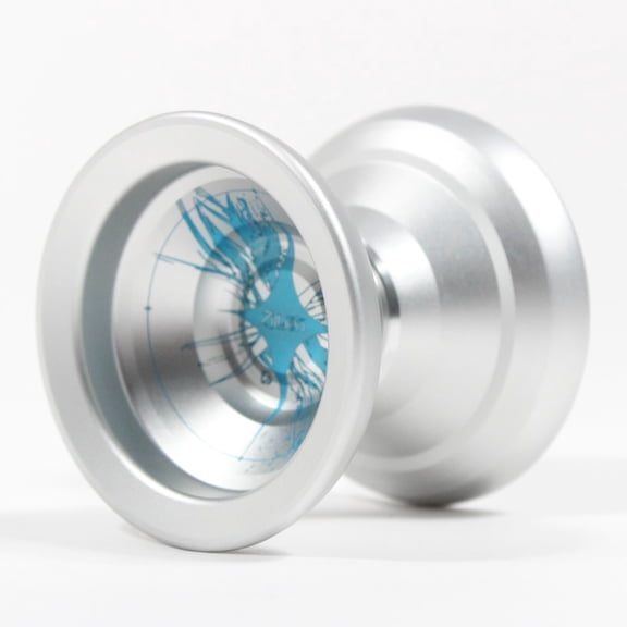 C3yoyodesign Zillion Yo-Yo - Monometal - Large Diameter and Wide Bodied YoYo (Silver Blue Splash)