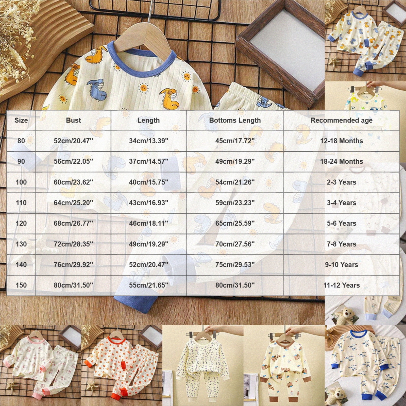 masbird Little Girls Boys Pajamas Cotton Long Sleeve Pjs Set Kids Graphic Pajama Baby 2 Pieces Sleepwear Toddler Heart Clothes 6-24 Months 2t 3t 4t 5t 6t 7t 8t 9t(Coffee,3-4 Y)