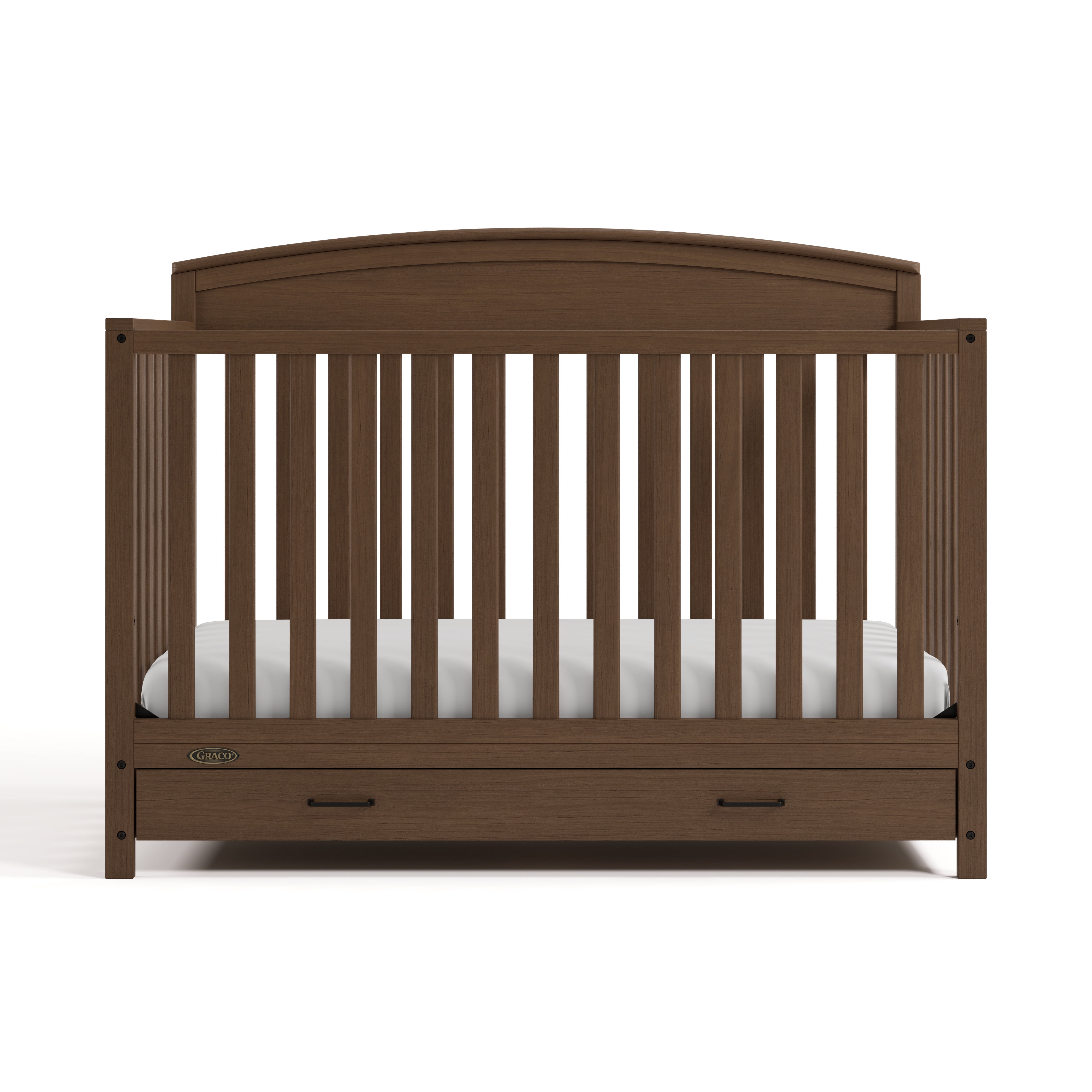 Graco Benton 5-in-1 Convertible Baby Crib with Drawer, Hazelnut