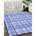 thumbnail image 3 of Ahgly Company Machine Washable Indoor Rectangle Transitional Light Slate Blue Area Rugs, 3' x 5', 3 of 7