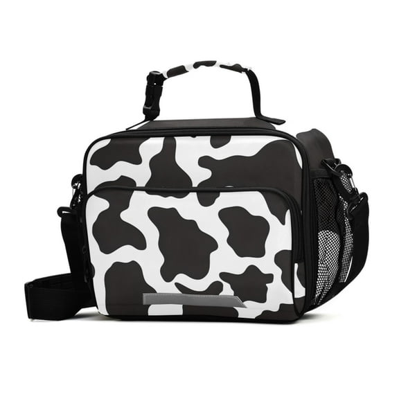ALAZA Cow Print Lunch Box Insulated Cooler Bag Reusable Tote Bags Shoulder Strap
