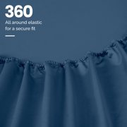 Superior Egyptian Cotton 1200 TC Eco-Friendly Sheet Set, King, Navy Blue