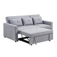 thumbnail image 2 of Home Square 3 Piece Set with Convertible Sleeper Sofa Loveseat and Chair in Gray, 2 of 23