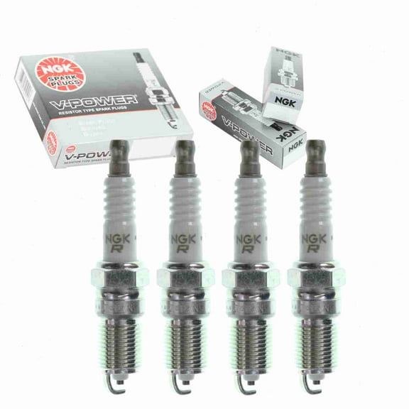 4 pc NGK V-Power Spark Plugs compatible with Chevrolet S10 2.2L L4 1998-2002