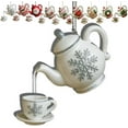 thumbnail image 2 of Muyan 1PC Christmas Teapot Ornament, Pouring Tea Effect Festive Decor, Gift for Tea Lovers, 2 of 3