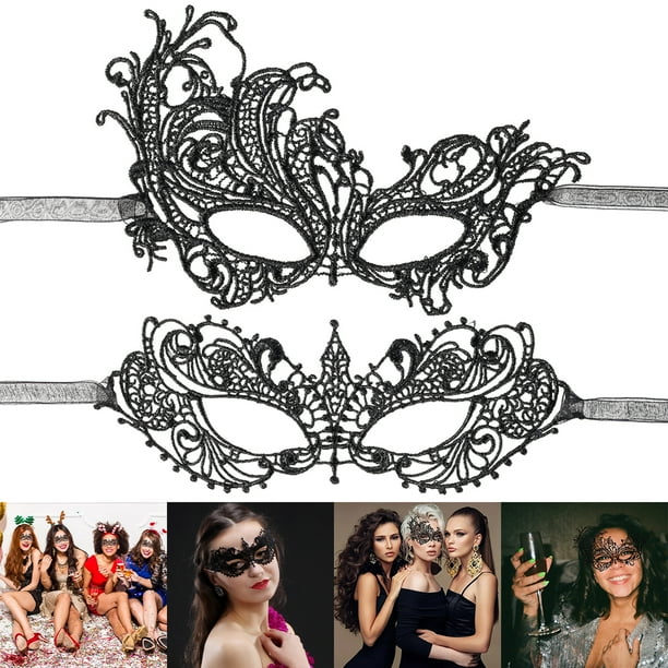 Máscara De Ojo De Encaje Para Mujer Máscara De Mascarada Sexy Con Cinta Ajustable Máscara De Baile Elegante Accesorios De Disfraces De Fiesta Negros Para Mascarada De Halloween Cosplay Muyoka Hogar