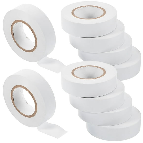 10 Pcs Outdoor Tape Insulating Insulated Electric for Electrician Electrical White Pvc