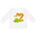 thumbnail image 3 of Inktastic Happy Dinosaur Second Birthday-green Boys or Girls Long Sleeve Toddler T-Shirt, 3 of 5