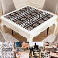 thumbnail image 6 of Boho Inspired Large Non-Skid Rubber Pad for Game Tables 31.5 Inch Square Mahjong Playing Mat with Quiet Design for Tiles Cards and Family Entertainment, 6 of 7