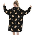 thumbnail image 6 of Wearable Hoodie Blanket Women''S Pajamas Oversized Soft Flannel Sweatshirt Winter Adult And Teenagers Cold-Proof Cute Blanket, 6 of 6
