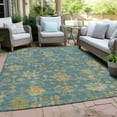 thumbnail image 4 of Dalyn Rugs Machine Washable Indoor/Outdoor Chantille Teal 10' x 14' Rug, 4 of 9