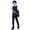 Dark Blue, variant on Daznico Boys Tuxedo Suit Slim Fit Formal Wedding Party Revelry Shinning Outfit Suit Kids 4 Piece Vest Pants Jacket Suit Set,9-10 Years