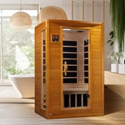Dynamic Saunas Andora 2-Person Low EMF FAR Infrared Sauna, Canadian Hemlock