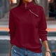 thumbnail image 4 of Pntutb Mujeres Moda Casual tops Manga Larga Impreso Cuello Alto Suelto Cremallera Pullover Sudaderas Pntutb Pntutb-273, 4 of 7