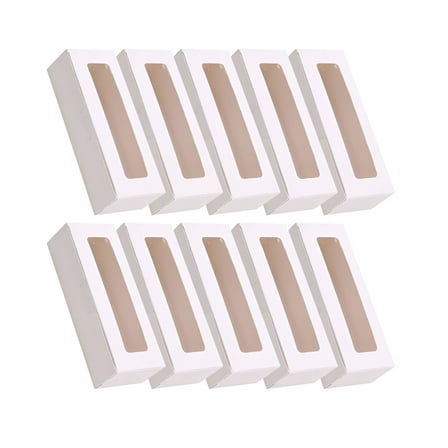 CCOCC 20Pcs Rectangle Baking Box Bakery Food Box Window Cookie Box Paper Muffin Cake Boxes