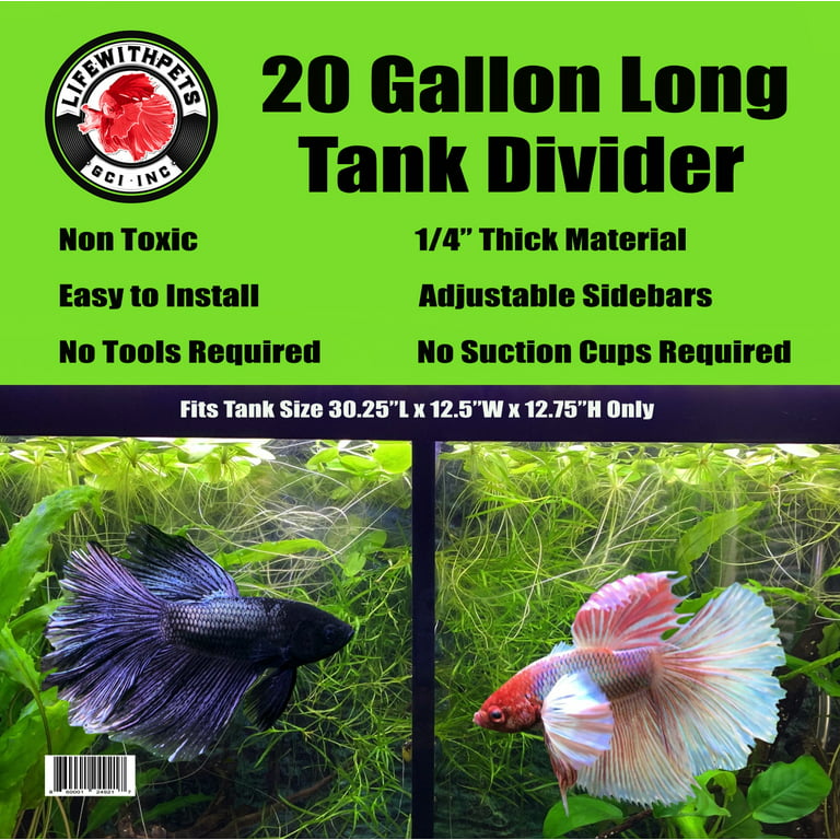 20 Gallon LONG Fish Tank Divider Betta Fish Tank Divider No