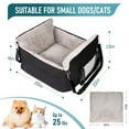 thumbnail image 3 of Dog Car Seat for Small Dogs, Portable Dog Booster Seat for Car with Clip-On Safety Leash, Puppy Car Seat with Adjustable Straps, Soft Dog Seat for Car, Pet Car Seat for Small Pets Up to 25lbs, 3 of 11