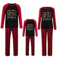 thumbnail image 2 of iHapHap Matching Family Christmas Pajamas Family Letter Print Sleepwear Set, 2-3T-Kid, 2 of 6