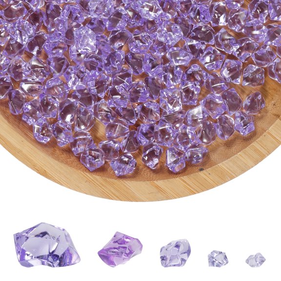1330Pcs Acrylic Faux Crushed Ice Rocks for Vase Fillers Crafts Irregular Shape Clear Faux Ice Rock Crystals Assorted Sizes Faux Gems for Kids Treasure Toy