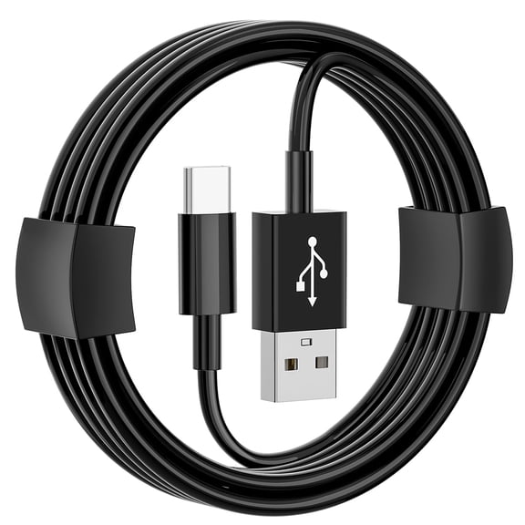 TianQiW USB A to USB C Car Charging Cable 2M Black, PVC Fast Charging Cord Compatible with iPhone 17E 16E 17 Air 16 15 Pro Max Plus iPad 10th Gen iPad Pro Air Mini 6 AirPods 4