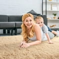 thumbnail image 5 of Sanmadrola Area Rugs for Bedroom, Fluffy Khaki Shaggy Soft Area Rug, Non-Slip Indoor Floor Carpet for Living Room, Kids Baby Boys Teen Dorm Home Decor Aesthetic, Nursery, 5.2x6.6 Feet Khaki, 5 of 8