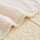 thumbnail image 4 of Manta Longhui para ropa de cama tejida con cable, color sherpa, color crema, 150 x 200 cm, 4 of 9