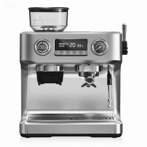 KNDKO Dual Boiler Espresso Machine with Grinder & Milk Frother Steam Wand, 20 Bar Automatic Coffee Maker for Cappuccino/Latte/Mocha