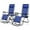 Blue, variant on Folding Zero Gravity Chairs Set of 2, Outdoor Reclining Camping Chairs, Patio Lounge Recliners with Side Table & Cup Holder Tray, Red