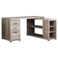 thumbnail image 3 of Monarch Specialties Computer Desk, Home Office, Corner, Left, Right Set-up, Storage Drawers, L Shape, Work, Laptop, Laminate, Beige, Contemporary, Modern, 3 of 3