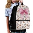 thumbnail image 3 of Bulopur Pink Boot Bow Kids Backpack Set 5 Pcs Soft Girly Book Bag with Lunch Bag, Pencil Case, Water Bottle Cover and Wrist Strap for Horse Loving Preteen Girls Ages 6-12, 3 of 8