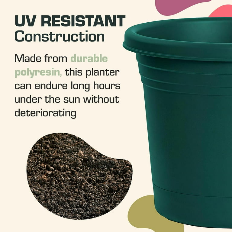 Rugg Polyresin Planter Green
