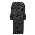 thumbnail image 5 of Xoenoiee Black Leopard Print Women's Zipper Robe Long Sleeves Housecoat Full Length Nightgown Soft Loungewear Robe with Pockets, S, 5 of 7