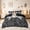 Blakc Grey, variant on meiyoeat Glam Zebra Bow Twin Duvet Cover for Kids Girls, Sparkle Animal Print Twin Bedding, Black Silver, Black Reversible, 2 Pieces