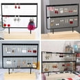 thumbnail image 6 of Earrings Organizer Jewelry Display Wood Stand Metal 2-layer Earrings Ear Studs Organizer Jewelry Display Stand Holder Rack, 6 of 7
