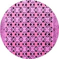 thumbnail image 1 of Ahgly Company Indoor Round Abstract Pink Modern Area Rugs, 8' Round, 1 of 4
