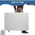 thumbnail image 6 of 6 ft Foldable Plastic Table for Display, Camping, Party, Dining, Barbecue, Picnic with Carrying Handle - White, 6 of 7