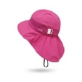 thumbnail image 2 of Gureui Toddler Baby Boys Girls Outdoor Bucket Hat, Kids Solid Color Mesh Sun Cap with Chin Strap, 2 of 8
