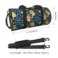 thumbnail image 4 of Bingfone Blue Floral Print Gym Duffle Backpack for Men Women,Travel Weekender Carry-On Bags with Detachable Back Pack Straps for Traveling Overnight Climb Sports, 4 of 8